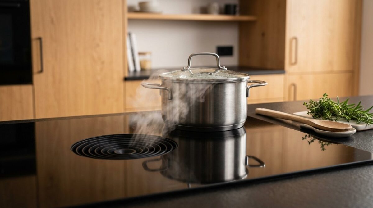 entdecken Sie die innovative Dunstabzugsanlage in der Kochinsel 2026: minimalistisches Design mit maximaler Effizienz für moderne Küchen