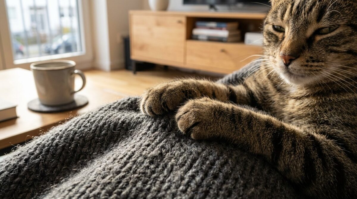 entdecken Sie, warum zwanghaftes Knetverhalten bei Katzen ein Zeichen von Stress oder Unbehagen sein kann und wie Sie Ihrer Katze helfen