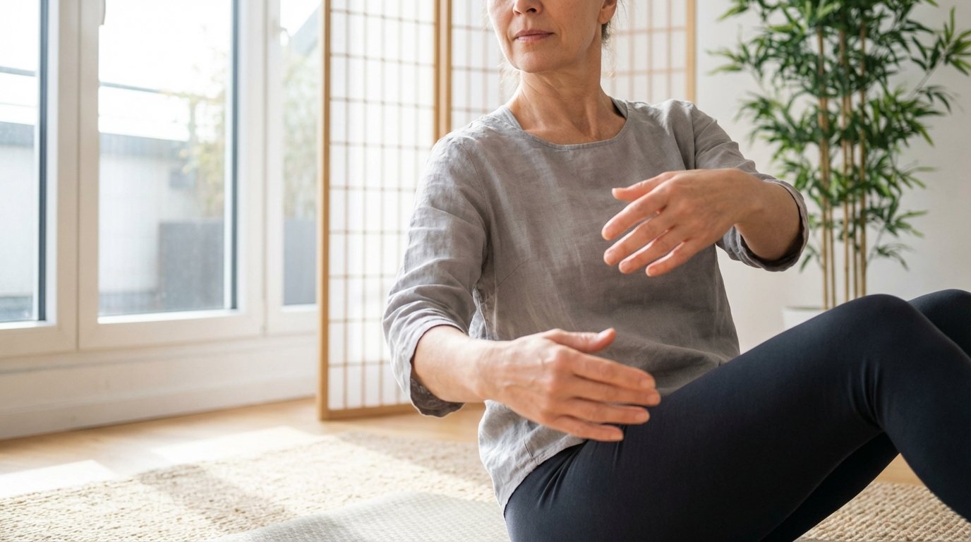 entdecken Sie die sanfte asiatische Pilates-Methode für einen flachen Bauch nach 50 Jahren ohne Überanstrengung